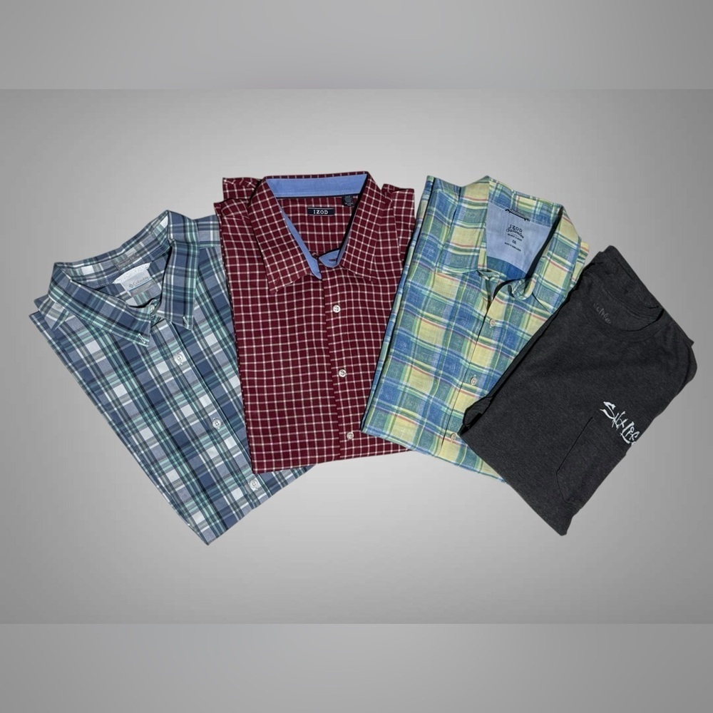 Mens Shirts XXL Colombia Chaps Izod and Salt Life  (you get FOUR shirts) - Picture 2 of 15